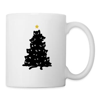 Merry Catma's Cat Christmas New Year's Eve - Mug - white - Right