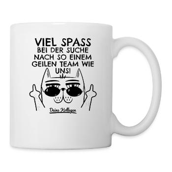 Jobwechsel Neuer Job Abschied Neue Arbeit Kollege - Tasse - Weiß - Rechts