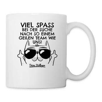 Neuer Job Abschied Neue Arbeit Kollege Jobwechsel - Tasse - Weiß - Rechts