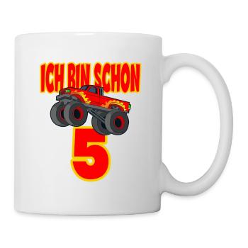 Ich Bin Schon 5 für einen Jungen der 5 Jahre wird - Tasse - Weiß - Rechts