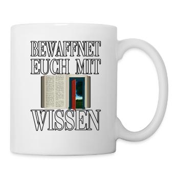 Wissen Bücher Lesen Bücher Spruch Bildung - Tasse - Weiß - Rechts