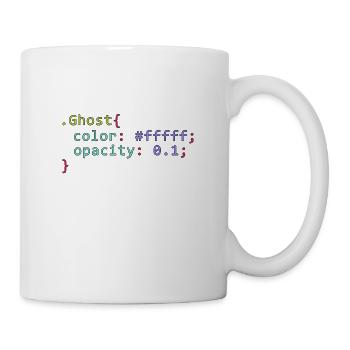 Geist im CSS Format Code für ein Gheis für - Tasse - Weiß - Rechts