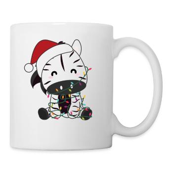 zebra Christmas zebras winter animals - Mug - white - Right