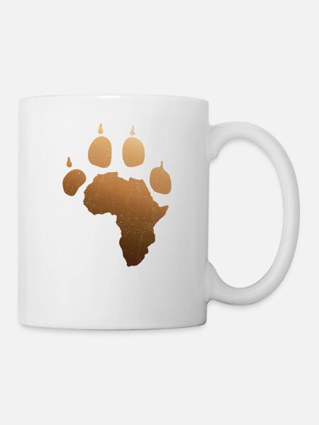 Africa DNA Africa Panther Paw Roots Proud Africa C - Tasse - Weiß