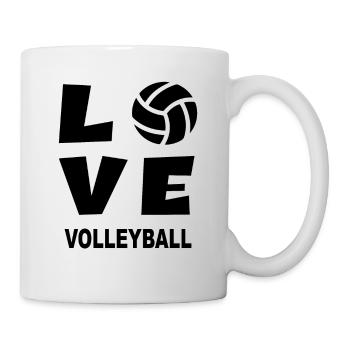 LOVE Volleyball - Volleyballer Beach Volleyball - Tasse - Weiß - Rechts