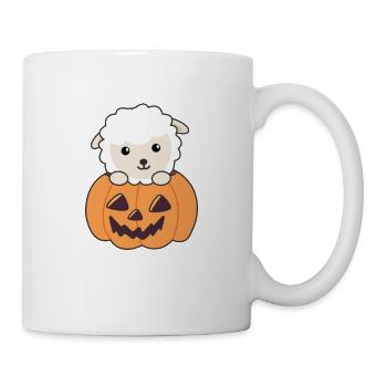 Sheep in pumpkin cute sheep Happy Halloween - Mug - white - Right