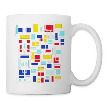 BAUHAUS - GEOMETRIC ABSTRACT ART - Mug - white - Right