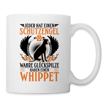 Whippet Schutzengel Windhund Sighthound - Tasse - Weiß - Rechts