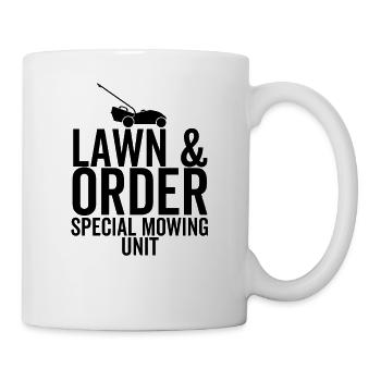 Pelouse et commander une unité de tonte spéciale - Mug blanc - blanc - Droite