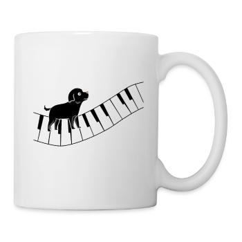 Piano Dog Piano I Funny Animals | Music - Mug - white - Right