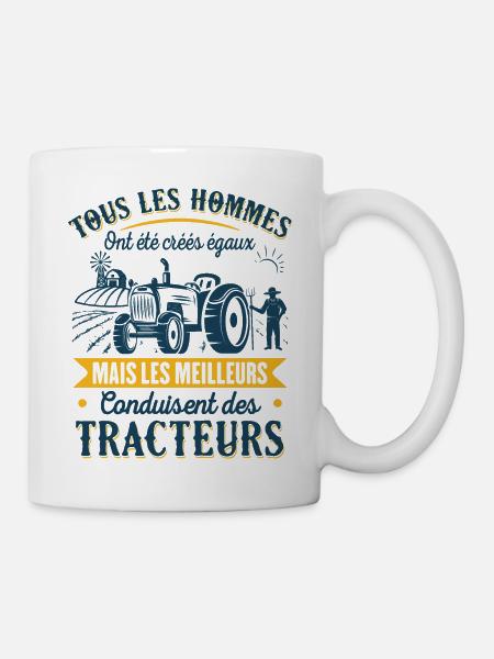Les Hommes Les Meilleurs Conduisent Des Tracteurs - Mug blanc - blanc