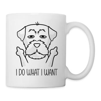 Chien Border Terrier têtu Drôle de chien Possessions - Mug blanc - blanc - Droite
