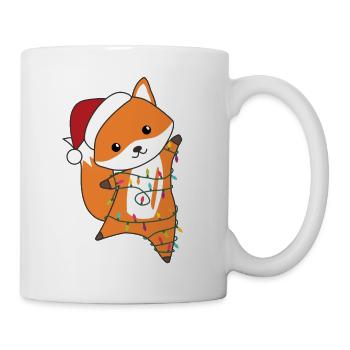 Renard Noël Neige Hiver Animaux Renards - Mug blanc - blanc - Droite