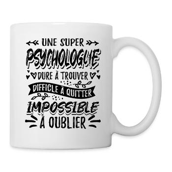 Une Super Psychologue - Mug blanc - blanc - Droite