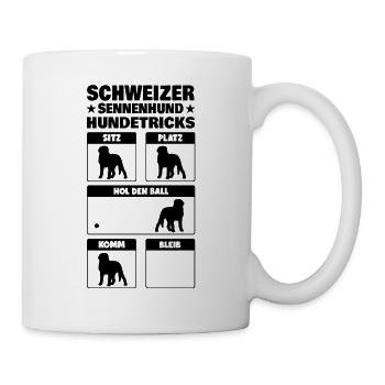 Großer Schweizer Sennenhund Hundetricks - Tasse - Weiß - Rechts