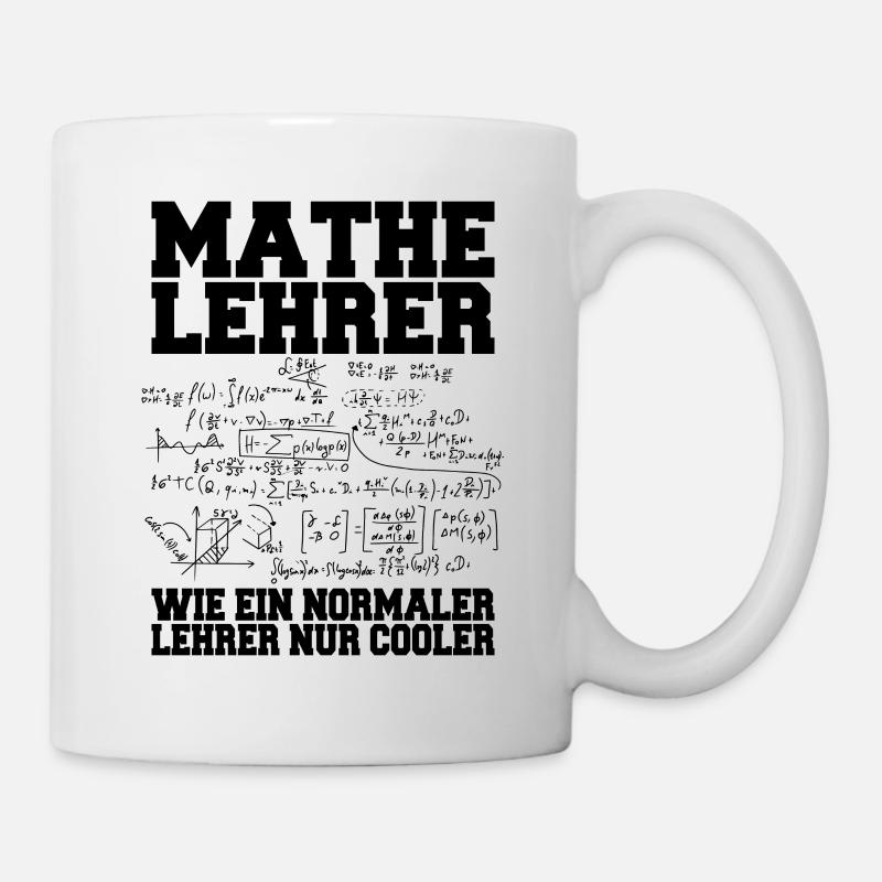 Lehrer Mathe Mathelehrer - Tasse - Weiß