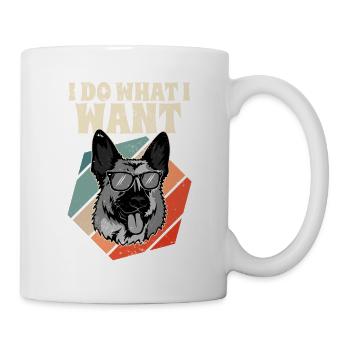 I Do What I Want German Shepherd I Retro German - Tasse - Weiß - Rechts