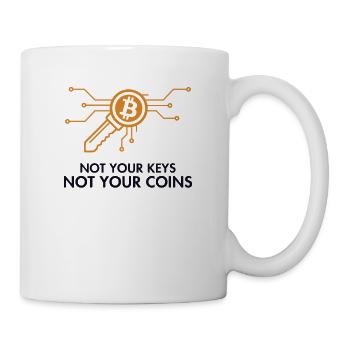 Not Your Keys Not Your Coins Crypto - Mug blanc - blanc - Droite