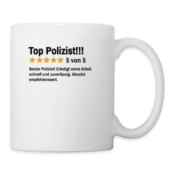 Polizist Beruf Lustiger Spruch Polizei Studium - Tasse - Weiß - Rechts