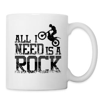 moto de trial rock - Mug blanc - blanc - Droite