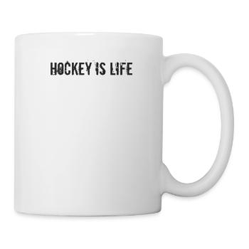 Hockey - Hockey is life - Tasse - Weiß - Rechts