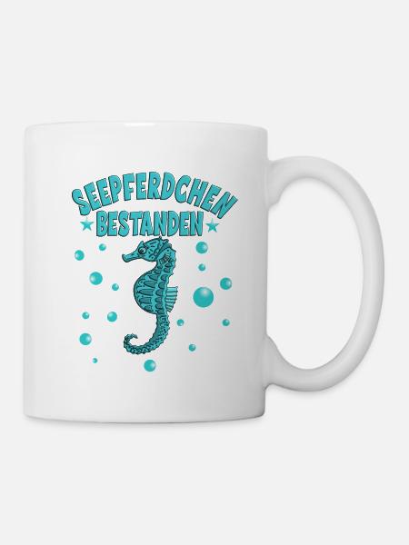 Seepferdchen bestanden für einen - Tasse - Weiß