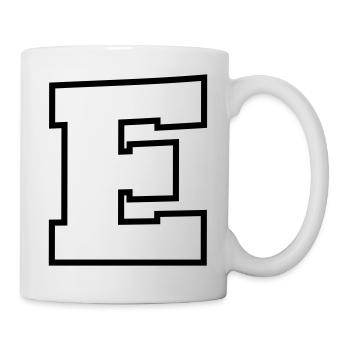 buchstabe E - Tasse - Weiß - Rechts