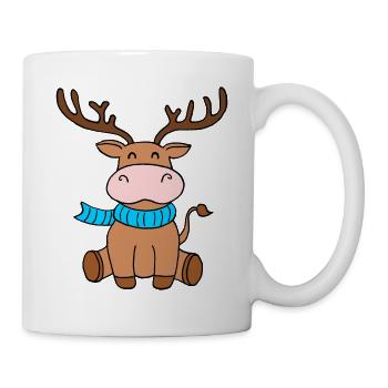 Cadeau de Noël pour les enfants de Reindeer Moose - Mug blanc - blanc - Droite