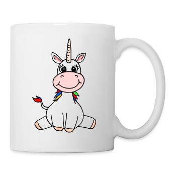 Licorne Assise Enfants Licorne Fille Cadeau - Mug blanc - blanc - Droite