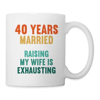 40 ans marié drôle 40e anniversaire de mariage - Mug blanc - blanc - Droite