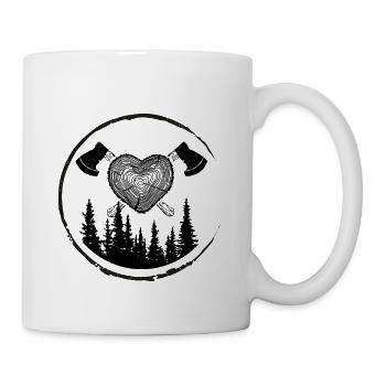 Kettensäge Axt Förster Holzfäller Säge Kette - Tasse - Weiß - Rechts