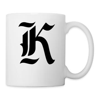 Letter K personalized gift alphabet first name Christmas - Mug - white - Right
