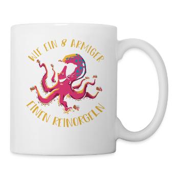 Trinkerfreunde wie ein achtarmiger ein reinorgeln - Tasse - Weiß - Rechts