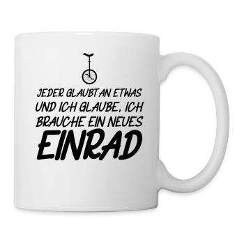 Einrad Einradfahrer Einradfahrerin - Tasse - Weiß - Rechts