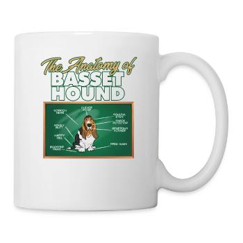 Anatomy Of A Basset Hound I Funny Basset - Mug - white - Right