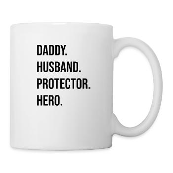 Mari Papa Protecteur Héros - Mug blanc - blanc - Droite