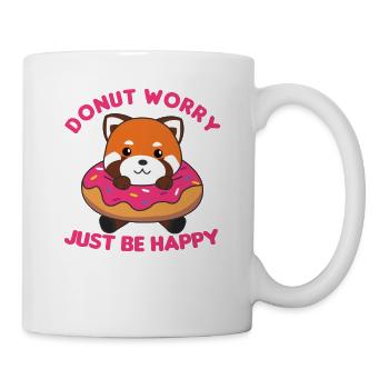 Mignon panda roux drôles d’animaux en rose beignet - Mug blanc - blanc - Droite