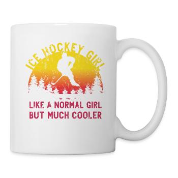 Ice Hockey Girl Sunset Eishockey Definition Sport - Tasse - Weiß - Rechts