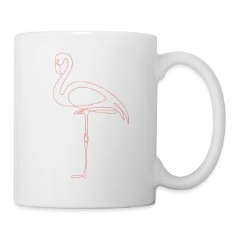 Flamingo One Line Art Abstract Art Gift - Mug - white - Right