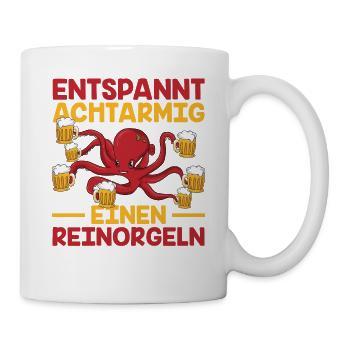 ACHTARMIG EINEN REINORGELN by The Manzanita´s - Tasse - Weiß - Rechts