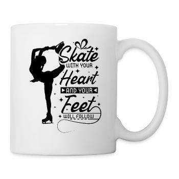 Heart Eiskunstlauf - Tasse - Weiß - Rechts