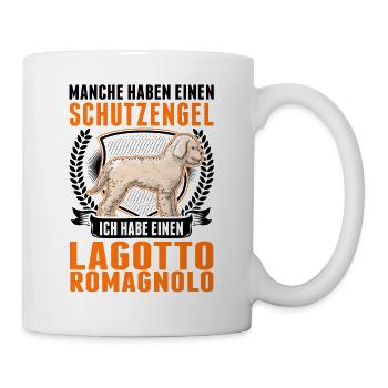 Lagotto Romagnolo Schutzengel Trüffelhund - Tasse - Weiß - Rechts