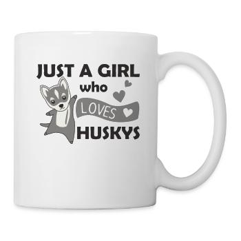 Juste une fille qui aime Huskies Dog Husky - Mug blanc - blanc - Droite