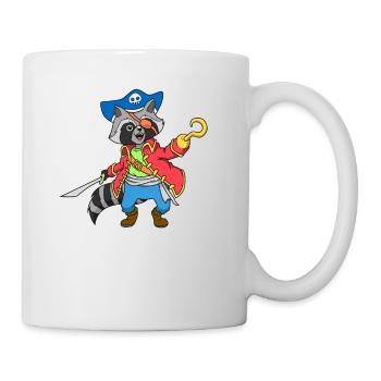 Capitaine Raton laveur - Raton laveur pirate - Mug blanc - blanc - Droite