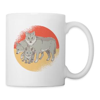 Wolf Family Wolves Wolf Baby Wolf Mother Family - Mug - white - Right