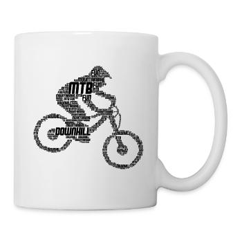 Downhill Mountainbike - Tasse - Weiß - Rechts