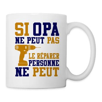 Cadeau Opa Si Opa ne peut pas le Réparer - Mug blanc - blanc - Droite