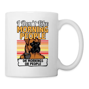 Je n’aime pas les gens du matin Boxer I Drôle De Boxer - Mug blanc - blanc - Droite