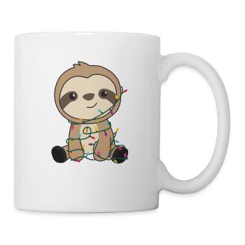 Paresseux Noël Neige Hiver Animaux Paresseux - Mug blanc - blanc - Droite