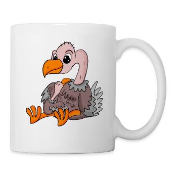 Famille des vautours - Vautour avec bébé - Motif vautour - Mug blanc - blanc - Droite